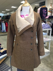 Paige Wool Coat in Camel colour - Jack Murphy